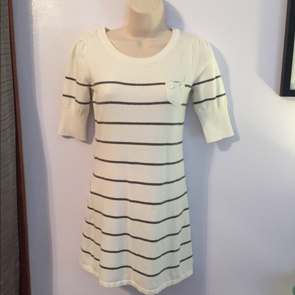Striped Small Sweater Dress Tunic - Picture 2 of 6